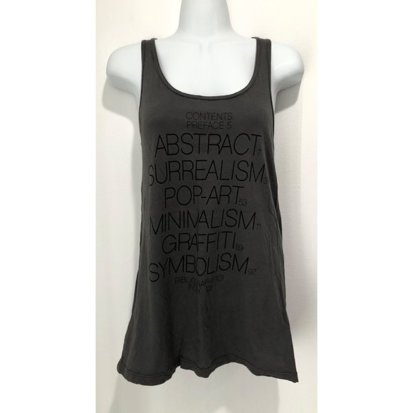Urban Outfitters's Grey Racerback Graphic Tank Top - Picture 1 of 5